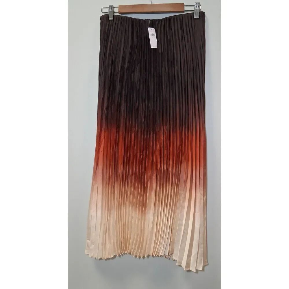 Banana Republic womens medium long maxi skirt copper ombre rustic brown